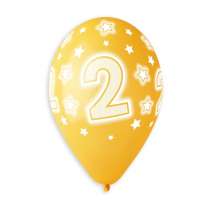 Palloncino in Lattice 13" GS120 Assortito con Stampa N.2 "Cosmic Stars" 50pz Gemar Compleanno "Birthdays"