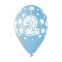 Palloncino in Lattice 13" GS120 Assortito con Stampa N.2 "Cosmic Stars" 50pz Gemar Compleanno "Birthdays"