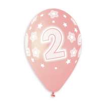 Palloncino in Lattice 13" GS120 Assortito con Stampa N.2 "Cosmic Stars" 50pz Gemar Compleanno "Birthdays"