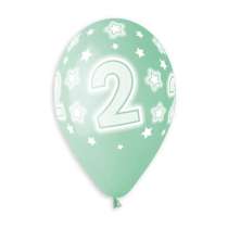 Palloncino in Lattice 13" GS120 Assortito con Stampa N.2 "Cosmic Stars" 50pz Gemar Compleanno "Birthdays"