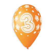 Palloncino in Lattice 13" GS120 Assortito con Stampa N.3 "Cosmic Stars" 50pz Gemar Compleanno "Birthdays"