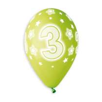 Palloncino in Lattice 13" GS120 Assortito con Stampa N.3 "Cosmic Stars" 50pz Gemar Compleanno "Birthdays"