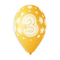 Palloncino in Lattice 13" GS120 Assortito con Stampa N.3 "Cosmic Stars" 50pz Gemar Compleanno "Birthdays"