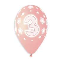 Palloncino in Lattice 13" GS120 Assortito con Stampa N.3 "Cosmic Stars" 50pz Gemar Compleanno "Birthdays"