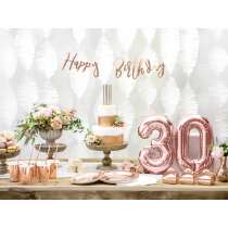 Banner Happy Birthday Rose Gold 62cm Festoni Buon Compleanno