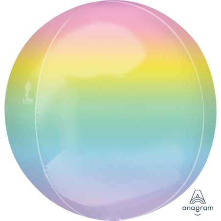 Palloncino in Foil 16" Orbz Arcobaleno "Pastel Rainbow" Globe / Orbz / Sfere