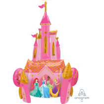 Palloncino in Foil 55" Air Walker Castello Principesse Disney Aladdin e Jasmine