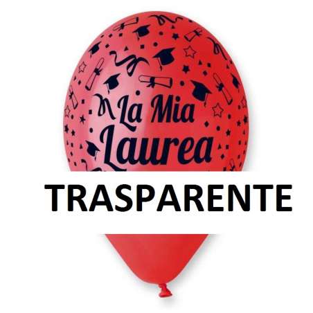 Palloncino in Lattice 12" GS110 162 "La Mia Laurea" Trasparente 100pz Gemar "Special Occasions"