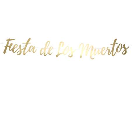 Festone "Fiesta De Los Muertos" Oro Metallizzato 1.60mt Addobbi e Festoni Halloween
