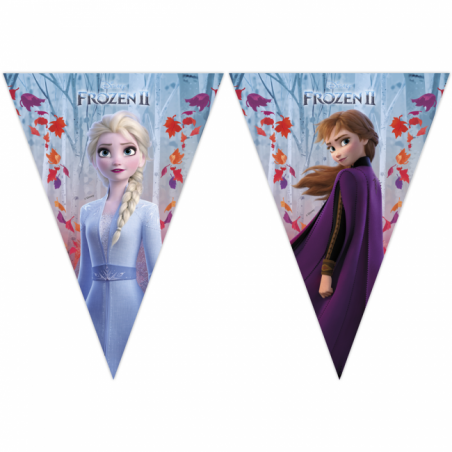 Festone Bandierina in plastica con "Frozen II" Disney Festoni e Addobbi Personaggi