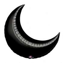Palloncino in Foil 9" Luna Nero Lune