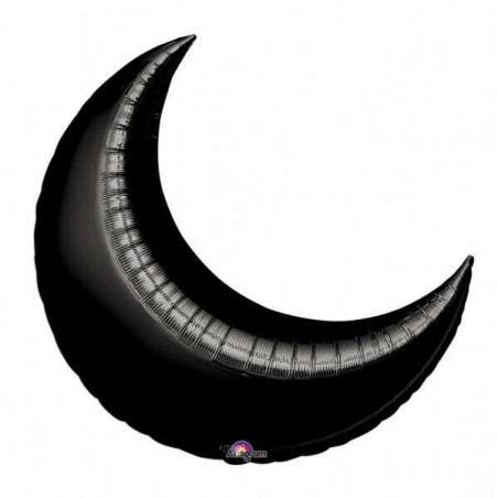 Palloncino in Foil 9" Luna Nero Lune