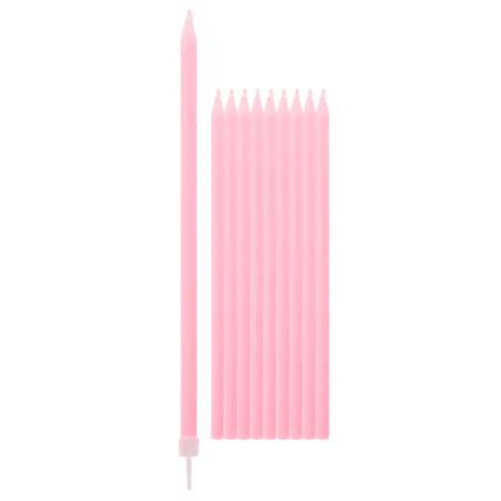 Candelina Stelo 15.5cm Rosa Caldo 10pz Candeline Stelo