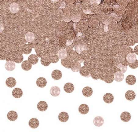 Confetti in Plastica Tondi Glitter Rose Gold 20gr Confetti Tondi