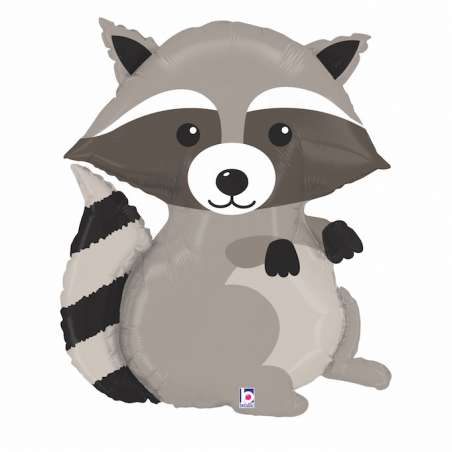 Palloncino in Foil 36" Super Shape Procione "Woodland Raccoon" Animali Grabo