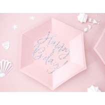 Piatto di Carta 18cm Rosa Happy Birthday Iridescente 6pz Happy Birthday Pink