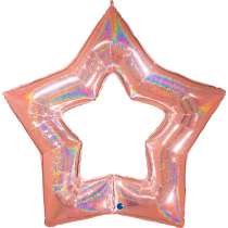 Palloncino in Foil 48" Stella Linky Rose Gold Glitter "Star Glitter" Stelle 48" Linky Star