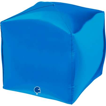 Palloncino in Foil 24" Cubo 4D Blu "Square Blue" Solid Color Square 4D "Cubi"