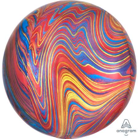 Palloncino in Foil 16" Orbz Multicolor Marmorizzato "Colorful Marblez" Marmorizzati "Marblez"