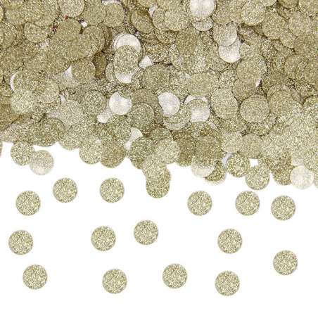 Confetti in Plastica Tondi Glitter Oro 20gr Confetti Tondi