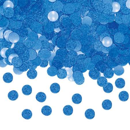 Confetti in Plastica Tondi Glitter Blu 20gr Confetti Tondi