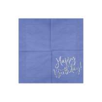 Tovagliolo di Carta 33x33cm Blu Fiordaliso Happy Birthday 20pz Happy Birthday Fiordaliso