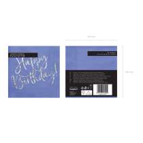 Tovagliolo di Carta 33x33cm Blu Fiordaliso Happy Birthday 20pz Happy Birthday Fiordaliso