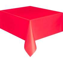 Tovaglia di Plastica 137x274cm Rossa Rosso "Red"