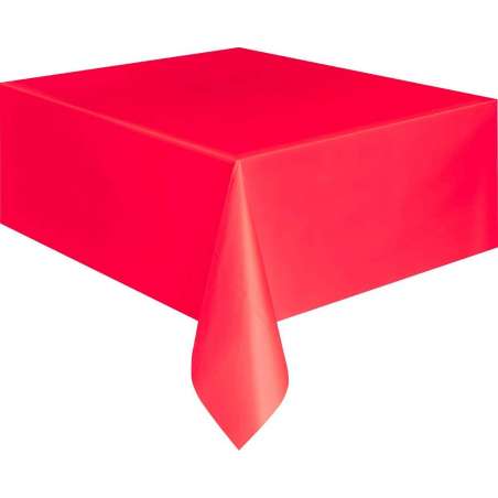 Tovaglia di Plastica 137x274cm Rossa Rosso "Red"