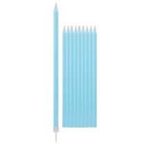 Candelina Stelo 15.5cm Celeste 10pz Candeline Stelo