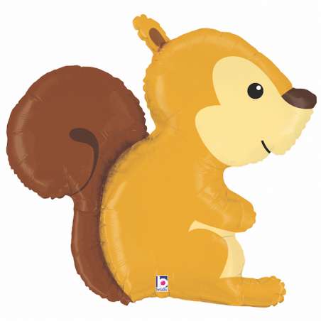 Palloncino in Foil 36" Super Shape Scoiattolo "Woodland Squirrel" Animali Grabo