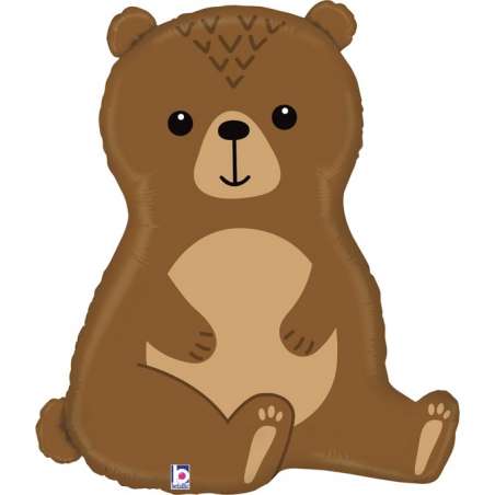 Palloncino in Foil 34" Super Shape Orsetto "Woodland Bear" Animali Grabo