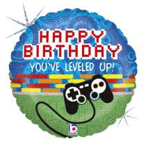 Palloncino in Foil 18" Video Game "Game Controller" Happy Birthday Grabo