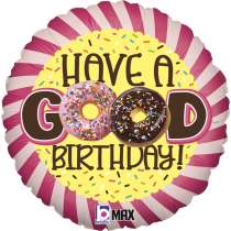 Palloncino in Foil 18" Good Donut "Donut Birthday" Happy Birthday Grabo