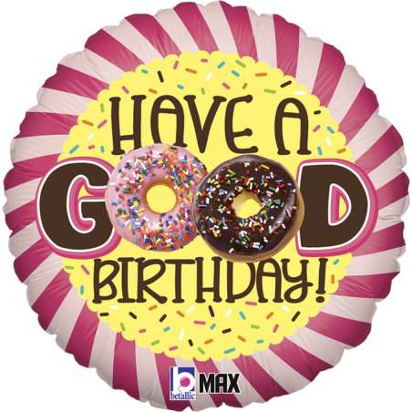 Palloncino in Foil 18" Good Donut "Donut Birthday" Happy Birthday Grabo