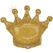 Palloncino in Foil 36" Super Shape Corona Oro "Glittering Crown" Generici Grabo