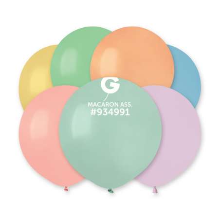 Palloncino in Lattice 19" G150 Macaron Assortito "Assorted 080M" 25pz Gemar Standard 19" G150