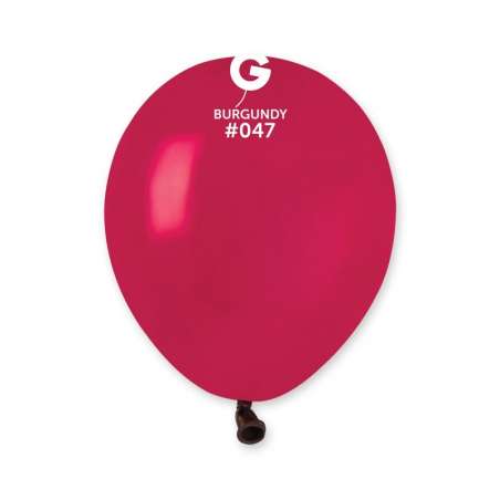 Palloncino in Lattice 5" A50 Bordeaux "Burgundy 047" 100pz Gemar Standard 5" A50