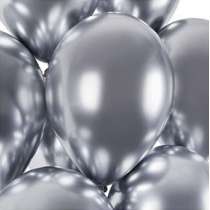 Palloncino in Lattice 6" AB80 Argento "Shiny Silver 089" 100pz Gemar Shiny "Round"