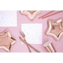 Piatto di Carta 18cm Sagomato Stella Rose Gold Metallizzato "Star" 6pz Rose-Gold