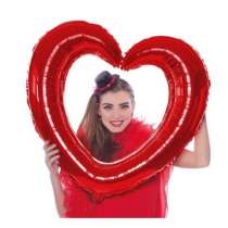 Palloncino in Foil 31" Cornice Selfie Cuore Rosso Cornici Selfie