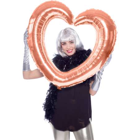 Palloncino in Foil 31" Cornice Selfie Cuore Rose Gold Cornici Selfie