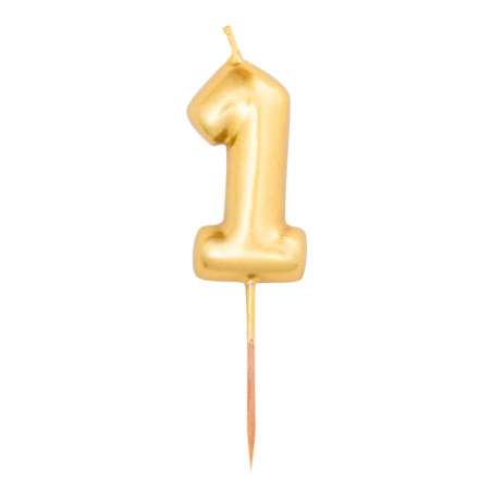 Candelina 4,5cm Oro Metallizzato N.1 Oro Metallizzato 4.5cm