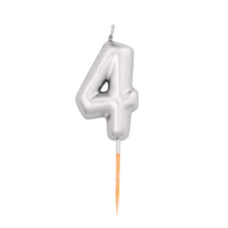 Candelina 4,5cm Argento Metallizzato N.4 Argento Metallizzato 4.5cm