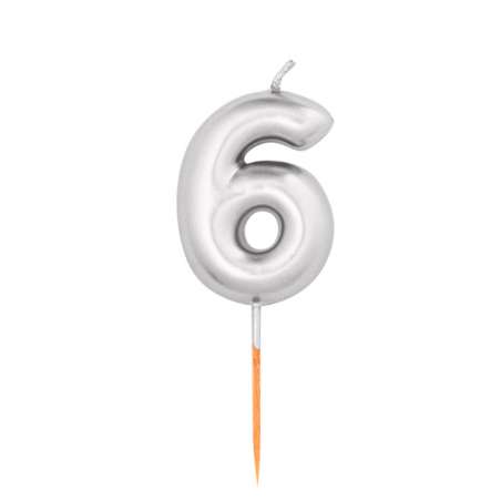 Candelina 4,5cm Argento Metallizzato N.6 Argento Metallizzato 4.5cm