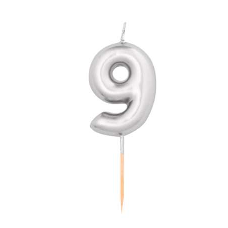Candelina 4,5cm Argento Metallizzato N.9 Argento Metallizzato 4.5cm