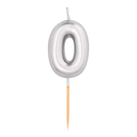 Candelina 4,5cm Argento Metallizzato N.0 Argento Metallizzato 4.5cm