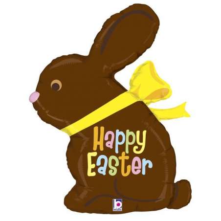 Palloncino in Foil 39" Super Shape Coniglietto "Chocolate Bunny" Pasqua Grabo