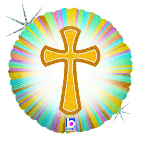 Palloncino in Foil 18" Croce "Cross" Pasqua Grabo