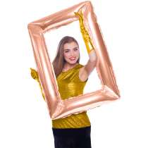 Palloncino in Foil 35" Cornice Selfie Rettangolare Rose Gold Cornici Selfie